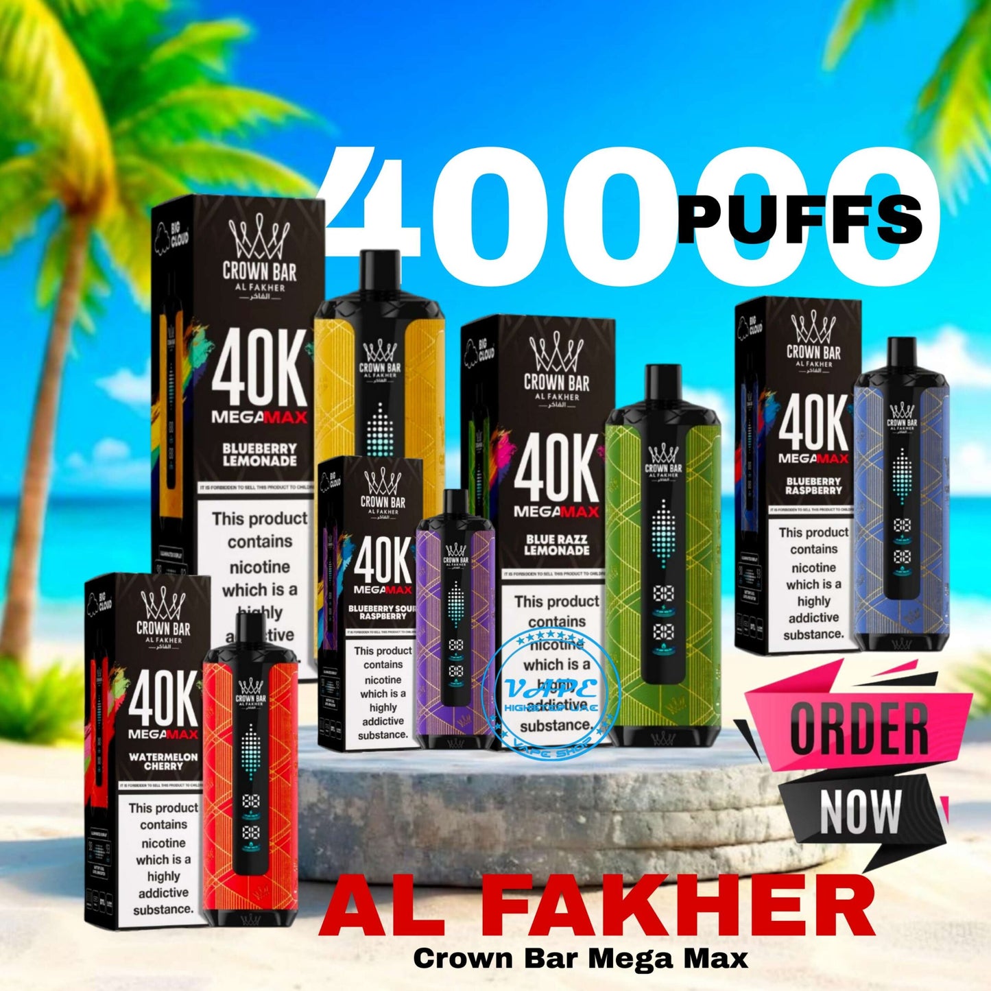 Crown Bar Alfahker 40000 Puff 6mg